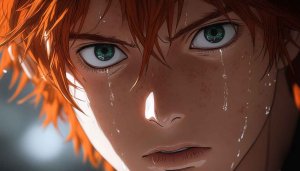 Haikyuu Crying Wallpaper, Anime Character Close-Up 4k Wallpaper