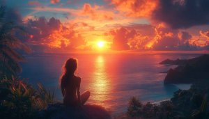Sunset wallpaper: Ocean View, Beach Wallpaper, Sea, Nature, Landscape