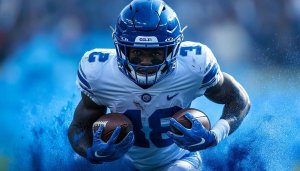 American Football Wallpaper: Player in Action, Sports Background, 4K HD