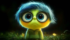 Inside Out Sadness Wallpaper - Cartoon Character Movie 4k