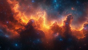 Fiery Galaxy Wallpaper: Universe, Nebula, Space, Stars 4k