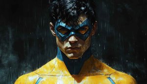 Nightwing Wallpaper - Superhero Mask Portrait - Comics Art