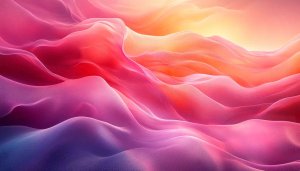 Pink Waves Wallpaper, Abstract Art Wallpaper, Desktop Wallpaper, 4K
