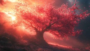 Blossom Tree Wallpaper: Red Cherry Blossoms 4K, Desktop, Laptop