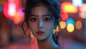 Asian Girl Portrait Wallpaper, Aesthetic Female Model Wallpaper For Desktop