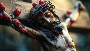 Jesus Christ on Cross Wallpaper, Christian Religious Theme Background