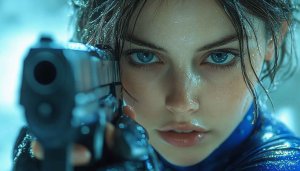 Jill Valentine Resident Evil Wallpaper, Gun, HD, 4K