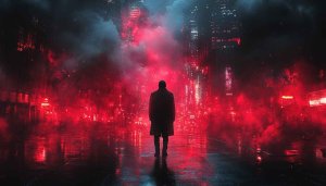 Cyberpunk City 4K Wallpaper - Neon Noir Cityscape Background