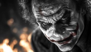 Heath Ledger Joker Wallpaper - Dark Knight Movie Character Art