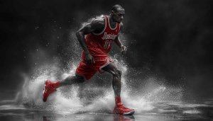 Michael Jordan Wallpaper: High-Resolution Basketball Athlete Red Jersey