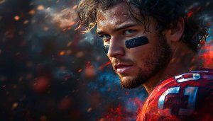 American Football Wallpaper, Player Portrait, Sports Theme, HD Resolution