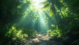 Lush Green Forest Scenery Wallpaper for Desktop and Mobile
