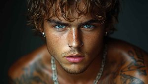 Man Portrait Wallpaper, Tattoo Model 4K Wallpaper, Attractive Boy Wallpaper