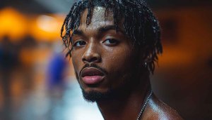 Man Portrait Wallpaper: Sweaty, Dreadlocks, Close Up for Desktop