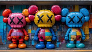 KAWS Wallpaper: Colorful Art Toy Background for Phone & Desktop