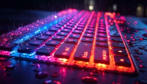 RGB Keyboard Wallpaper: Gaming Keyboard, Tech Wallpaper, Aesthetic Keyboard