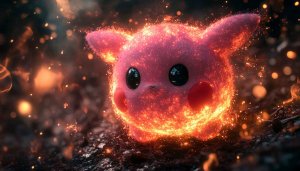Fiery Jigglypuff Pokemon Wallpaper: 4K, Desktop, Laptop, Phone