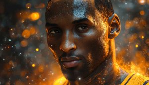 Kobe Bryant Wallpaper: Lakers Legend Portrait, 4k Wallpaper, Basketball Icon