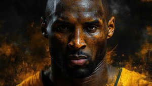 Kobe Bryant Wallpaper: Basketball Legend Portrait Art for Desktop & Mobile