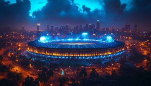 Stadium Wallpaper - Night Cityscape 4K Wallpaper For Desktop