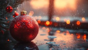 Christmas Ball Wallpaper, Holiday Season, Festive Christmas Tree Ornament