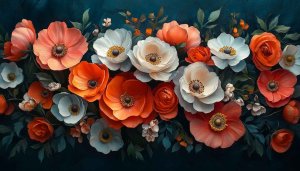 Floral Wallpaper: Orange and White Flower Wallpaper for Desktop, Laptop