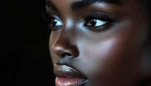 Dark Skin Beauty Wallpaper | African American Woman Portrait