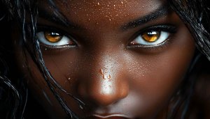 Eye Wallpaper: Beautiful Dark Skin Model HD for Desktop