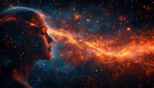 Cosmic Girl Wallpaper, Galaxy Wallpaper, Universe Wallpaper, Nebula Wallpaper, 4K
