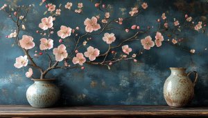 Blossom Wallpaper: Cherry Blossom Still Life Artwork Background