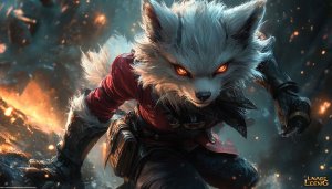 Fantasy Anthro Wallpaper: Warrior Fox with Glowing Eyes HD