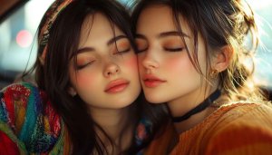 Aesthetic Girl Wallpaper: Twins Portrait, Beautiful Faces, 4k Wallpaper