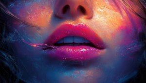 Sensual Lips Wallpaper: Aesthetic, Colorful, 4K, Desktop Background