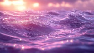 Purple Ocean Wallpaper, Aesthetic Sea Wave, Water Wallpaper HD