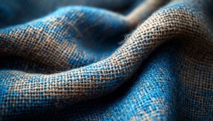 Abstract Fabric Wallpaper: Blue and Beige Textile Texture Background