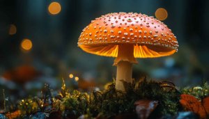 Amanita Mushroom Wallpaper 4K, Fungi Background for Desktop, Mobile