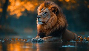 Majestic Lion Wallpaper: King of Beasts in Nature 4K