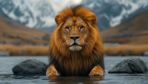 Majestic Lion Wallpaper: Wildlife, Nature, Animal, 4k Wallpaper