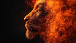 Fiery Lion Wallpaper - Animal Wallpaper - 4k Wallpaper