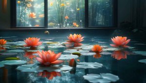 Lotus Flower Wallpaper, Water Garden Aesthetic, Zen Desktop Background