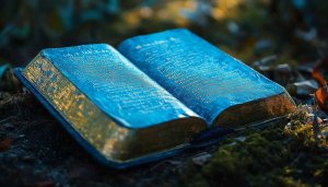 Blue Open Book Wallpaper for Desktop, Laptop, and Mobile