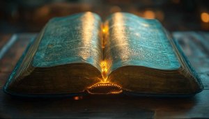 Mystic Book Wallpaper, Magic Light, Ancient Text, HD Phone Wallpaper