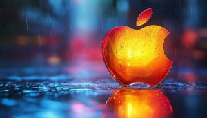 Apple Logo in Rain Wallpaper for Desktop & Mobile [4K]