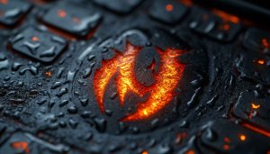 Fire Keyboard Wallpaper, Gaming Keyboard Background, Illuminated Keyboard, High Resolution