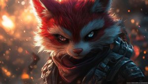 Warrior Fox Wallpaper: Fantasy Animal Wallpaper for Desktop and Mobile
