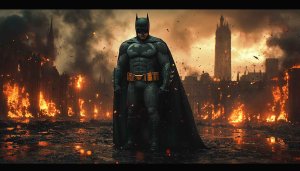 Epic Batman Wallpaper - Dark Knight Rises in Flames