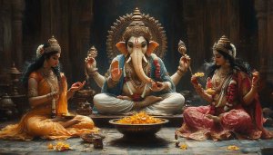 Ganesh Chaturthi Wallpaper, Hindu God HD Wallpaper, Festival Art
