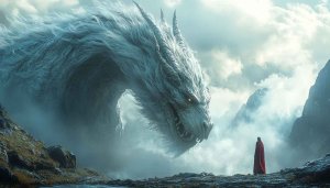 Epic Dragon Wallpaper: Fantasy Landscape, 4k Wallpaper, Dragon, Mountains