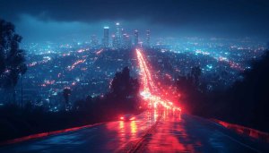 Los Angeles Cityscape Wallpaper, Night City Lights 4k Wallpaper