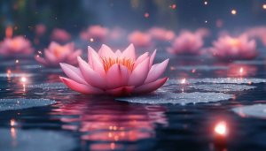 Pink Lotus Flower Wallpaper for Desktop Backgrounds and Mobile